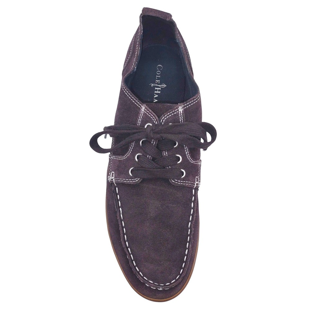 Cole Haan Dominick Boat Shoes Brown Suede Nike Air Sole Mens 13M Moc Toe C09680 - Picture 3 of 12